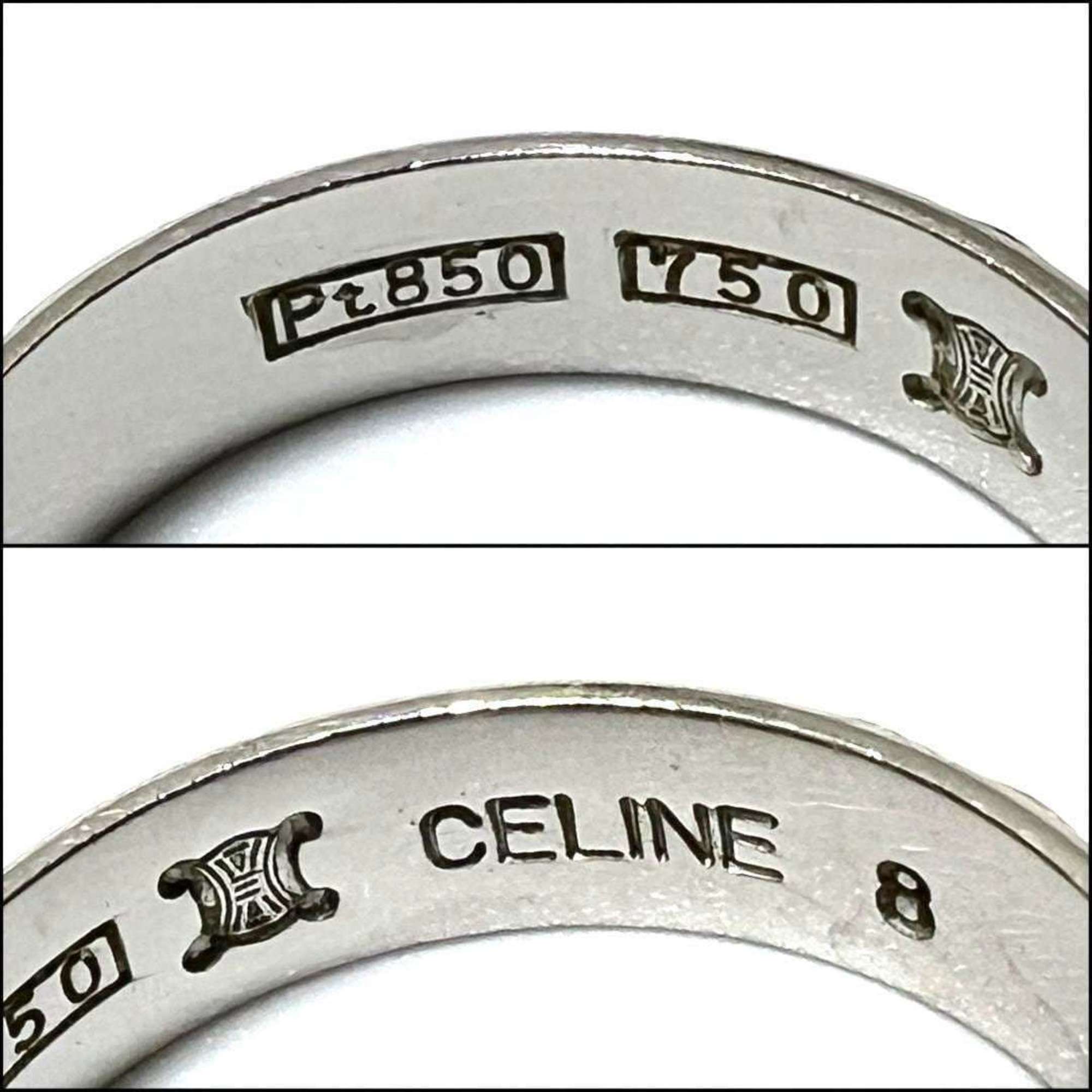 Celine Yellow Gold (18K) Platinum 850 Band Ring