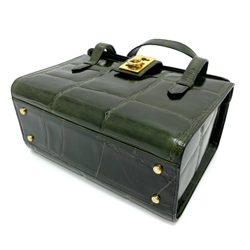 Celine Green Leather Handbag