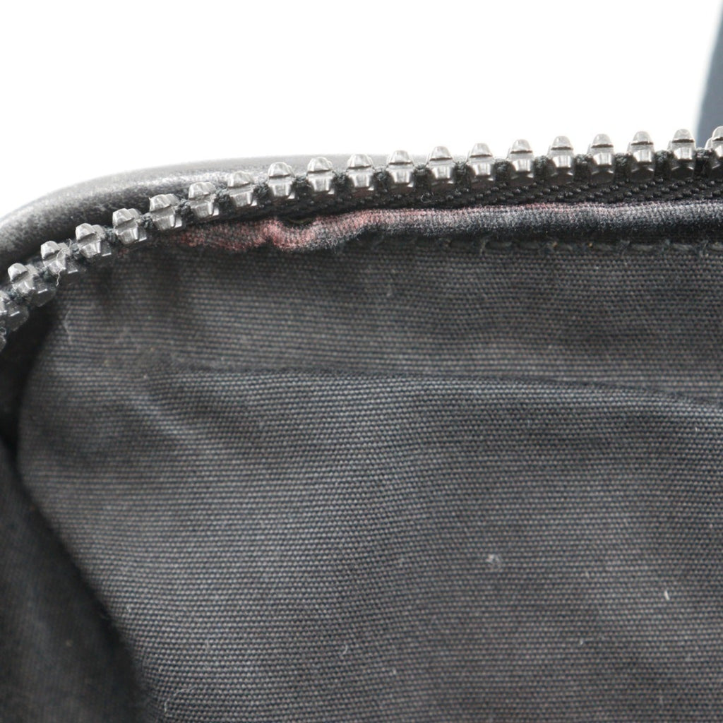 Bottega Veneta Black Gray Canvas Leather Tote Bag