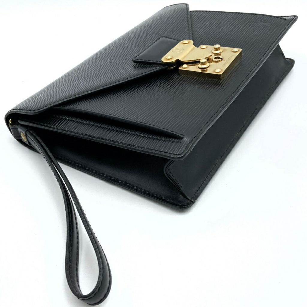 Louis Vuitton Black Noir Epi Leather Clutch Bag