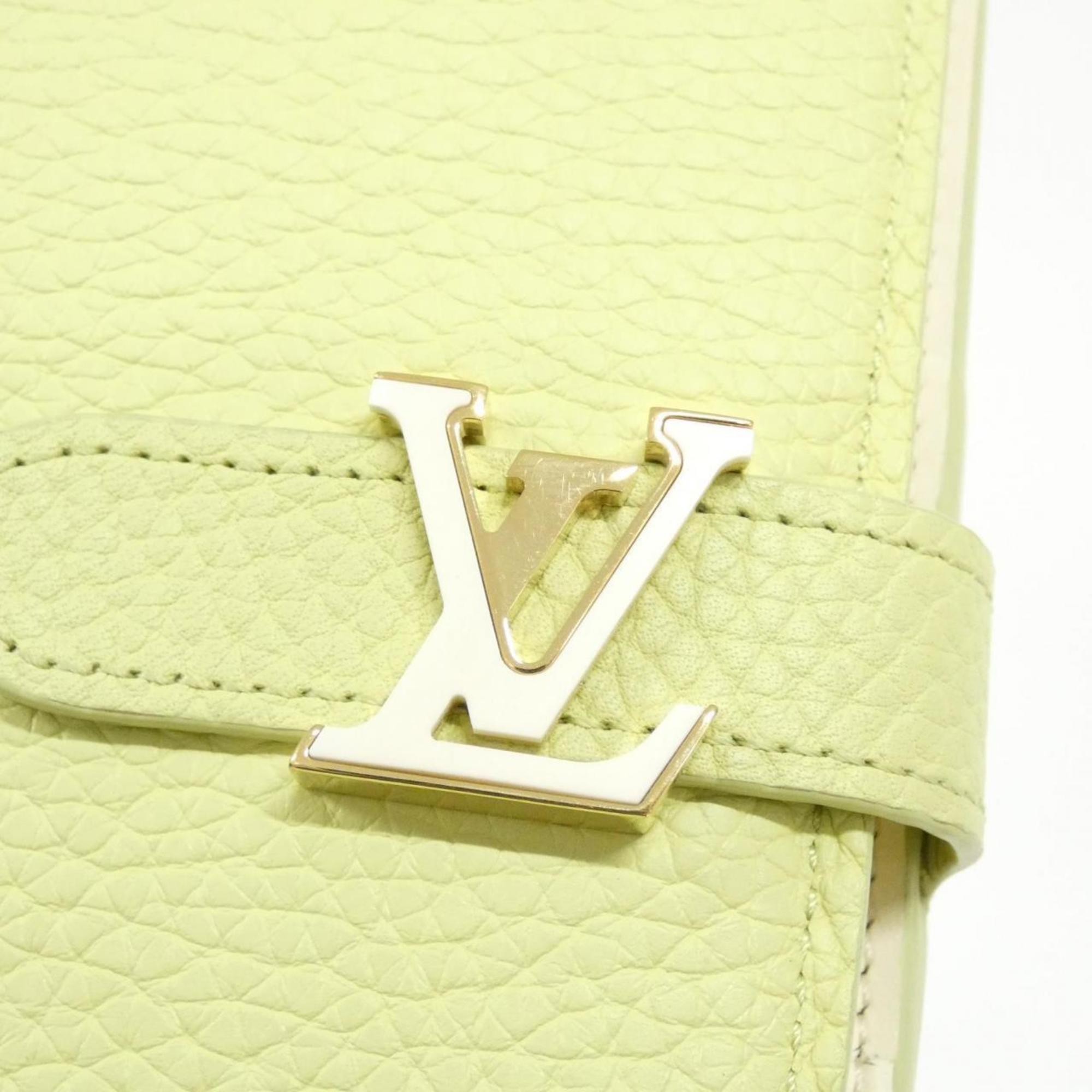 Louis Vuitton Green Leather Long Wallet