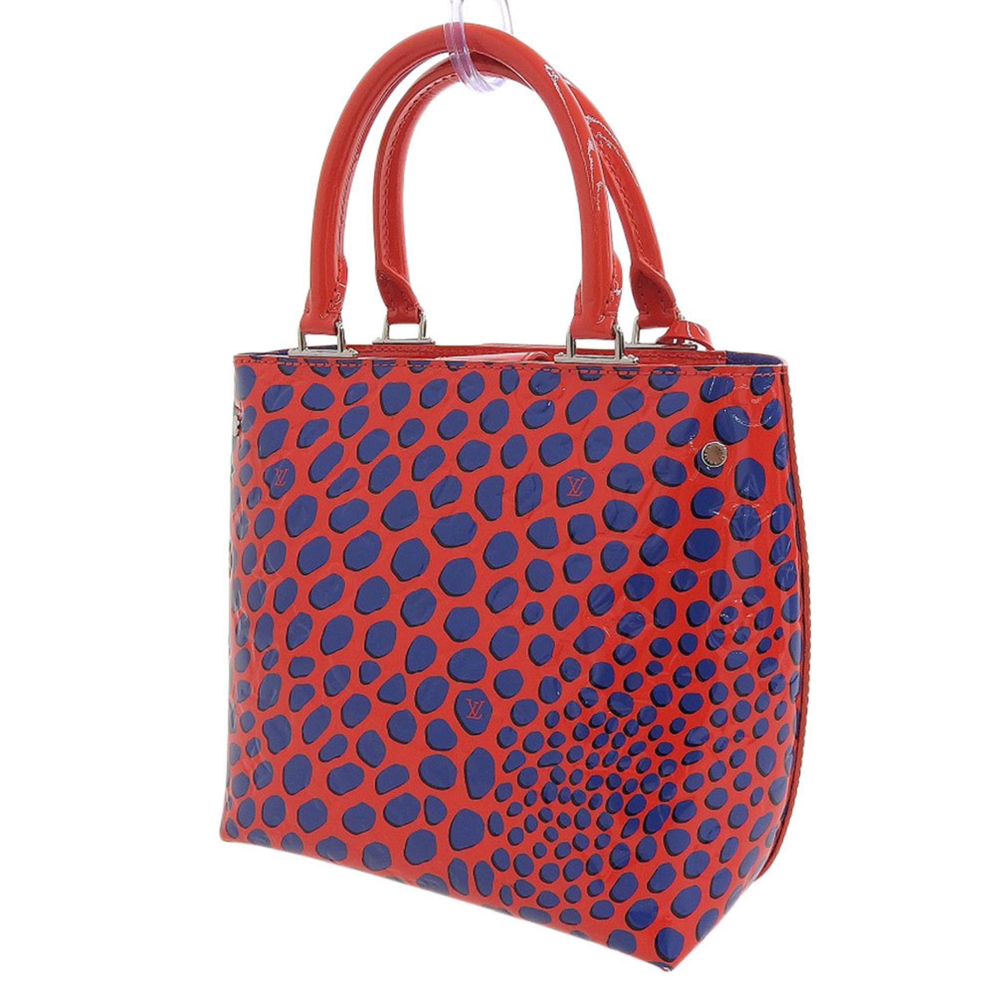 Louis Vuitton Blue Red Color Vernis Leather Tote Bag