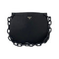 Prada Black Canvas Plastic Shoulder Bag