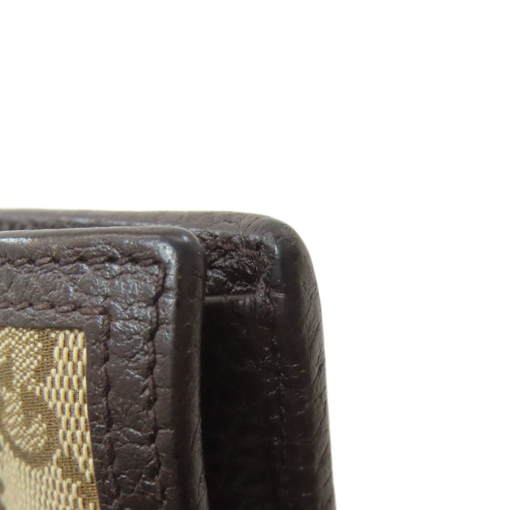Gucci Brown Canvas Leather Wallet (Bi-Fold) (Pre-Owned)