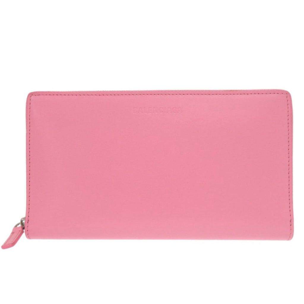 Balenciaga Pink Leather Long Wallet (Bi-Fold)