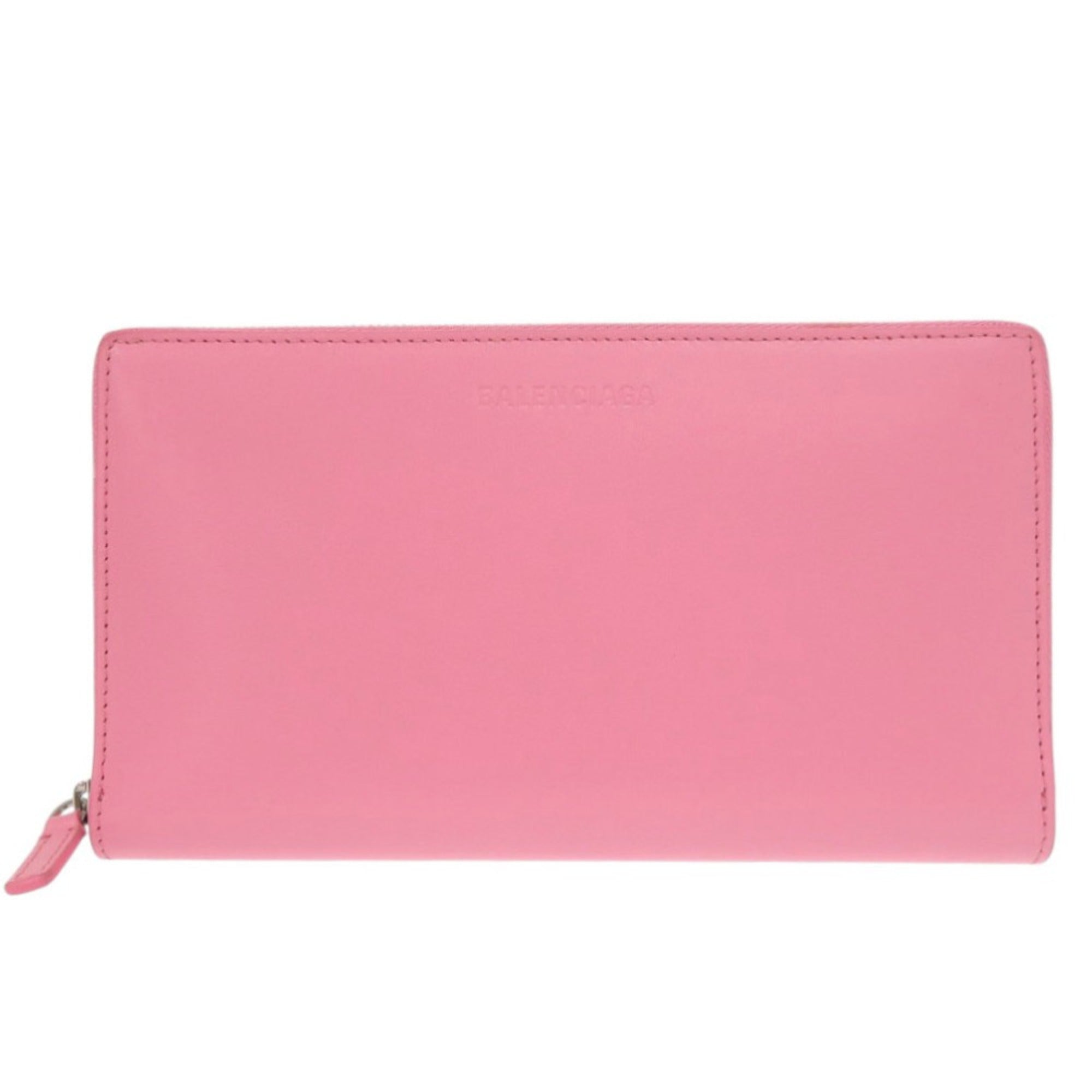 Balenciaga Pink Leather Long Wallet (Bi-Fold)