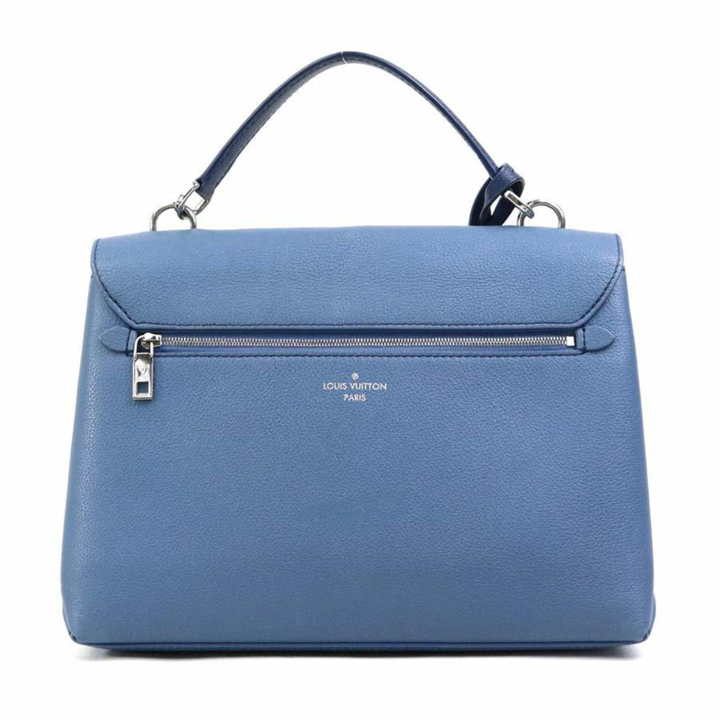 Louis Vuitton Blue Ivory Leather Handbag Shoulder Bag