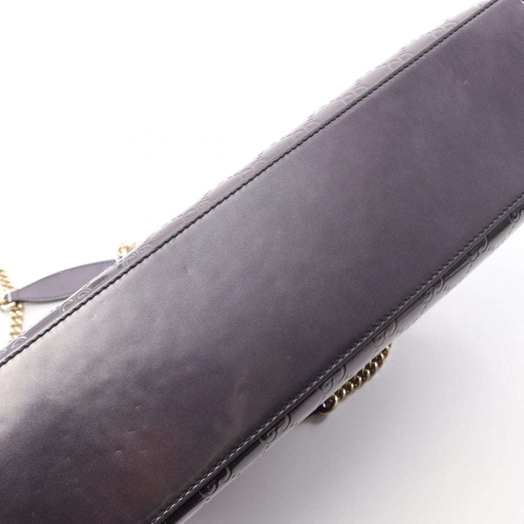 Gucci Purple Leather Handbag Shoulder Bag (Pre-Owned)