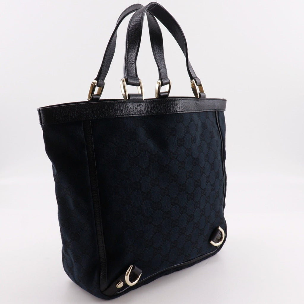 Gucci Black Gg Canvas Handbag Tote Bag (Pre-Owned)