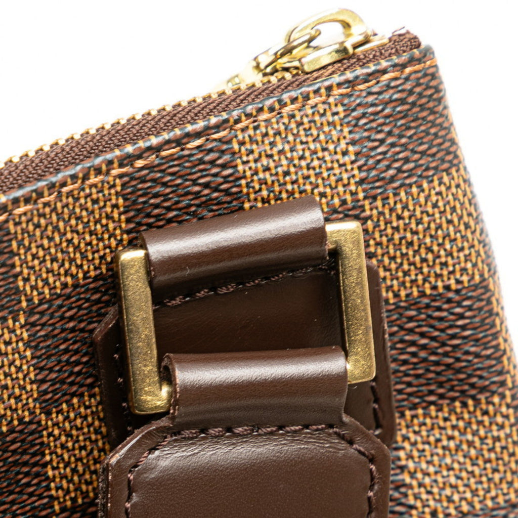 Louis Vuitton Damier Brown Damier Canvas Pvc Leather Pochette Shoulder Bag