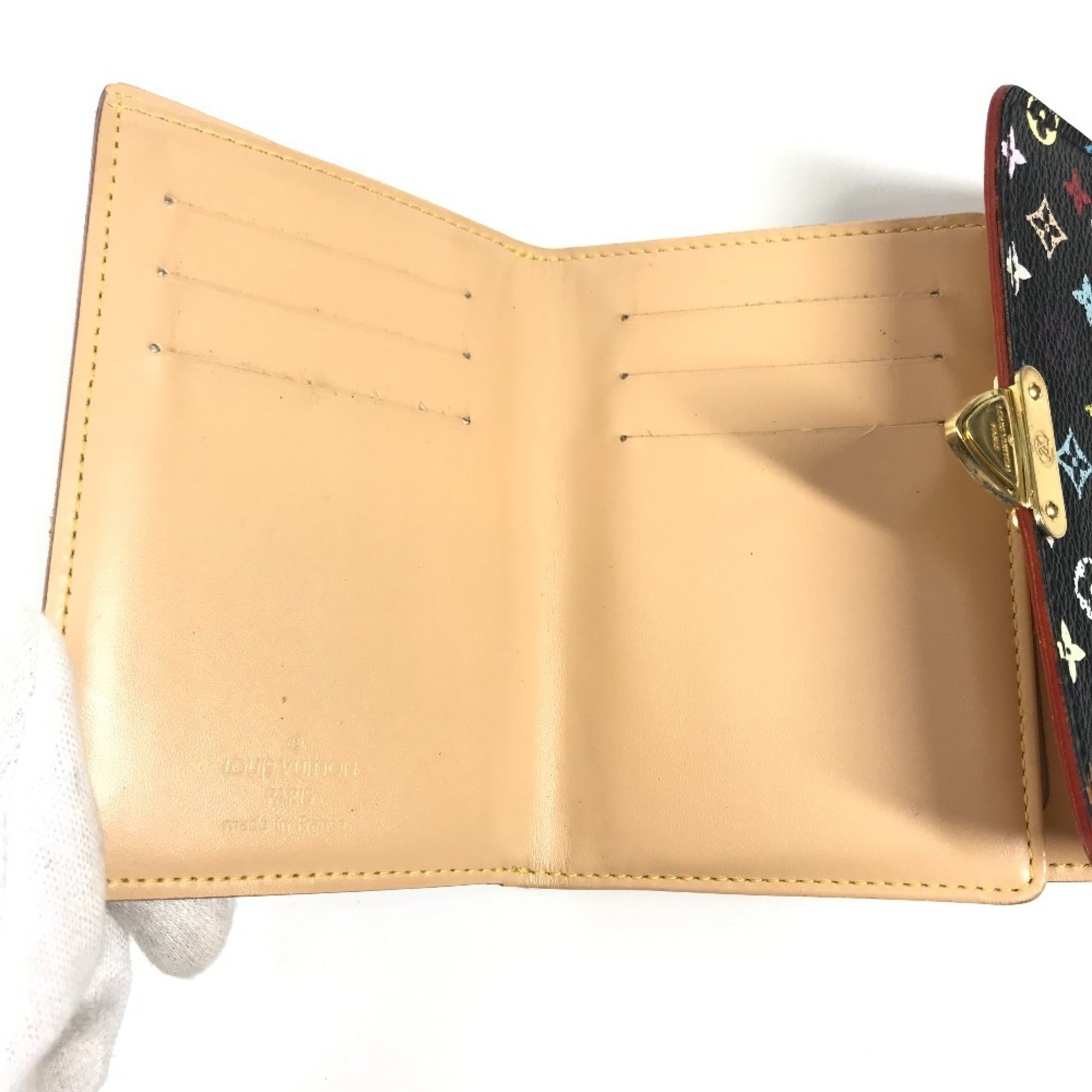 Louis Vuitton Black Monogram Multicolore Bill Wallet (Tri-Fold)