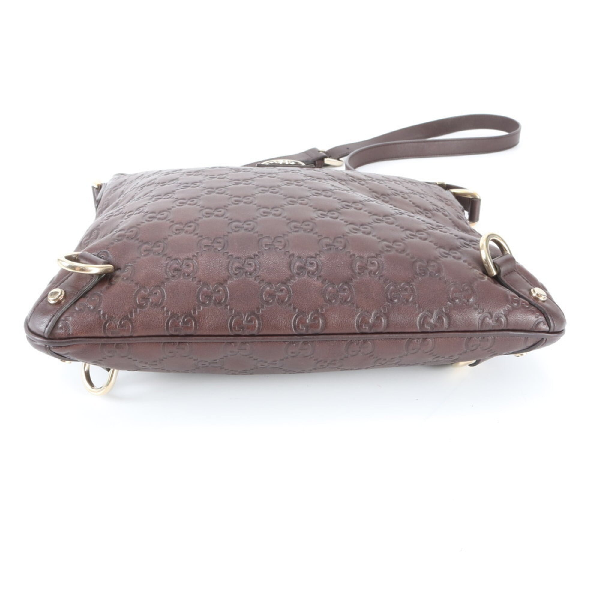 Gucci Abbey Brown Leather Shoulder Bag (Pre-Owned)