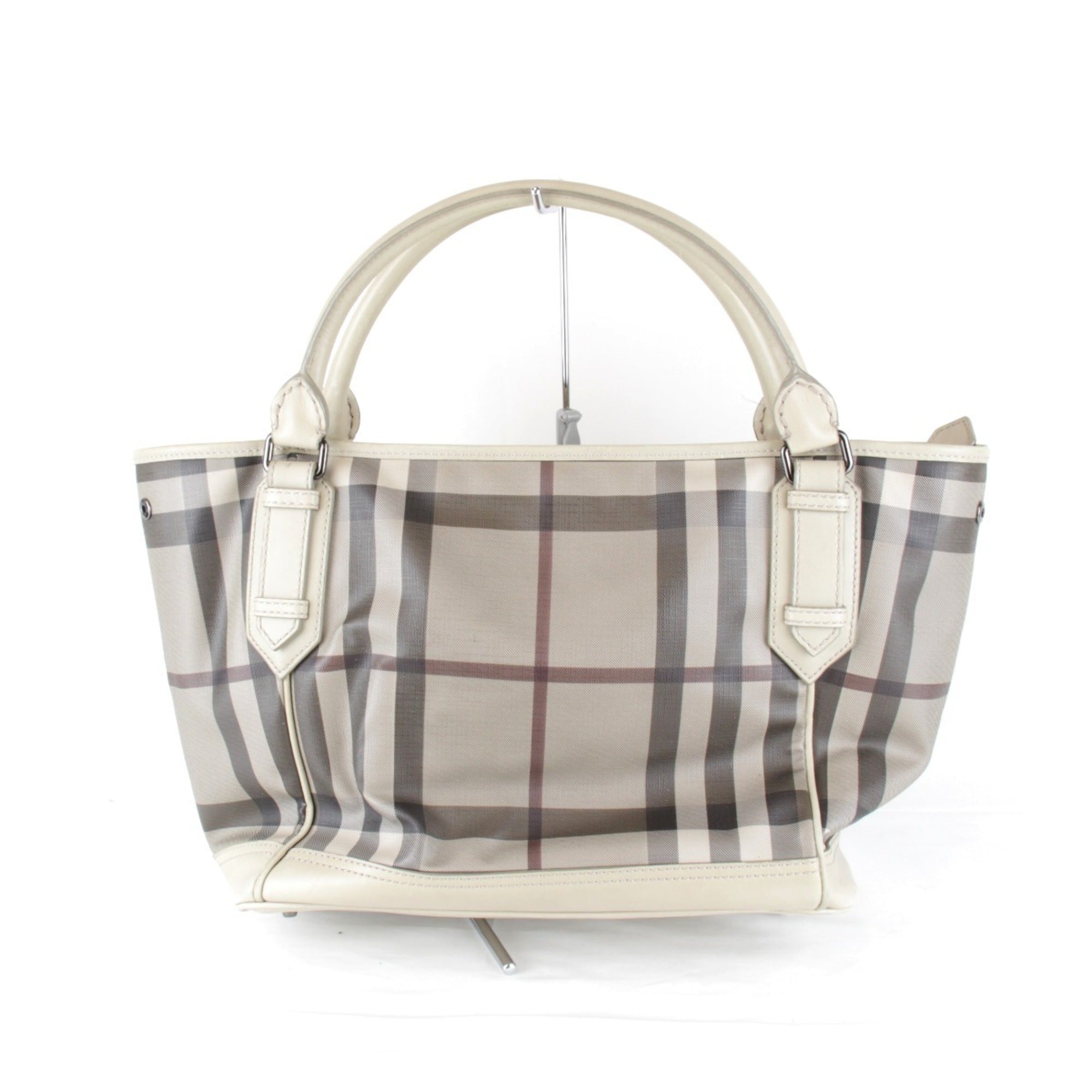 Burberry Beige Pvc Handbag Tote Bag