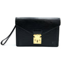 Louis Vuitton Black Noir Epi Leather Clutch Bag