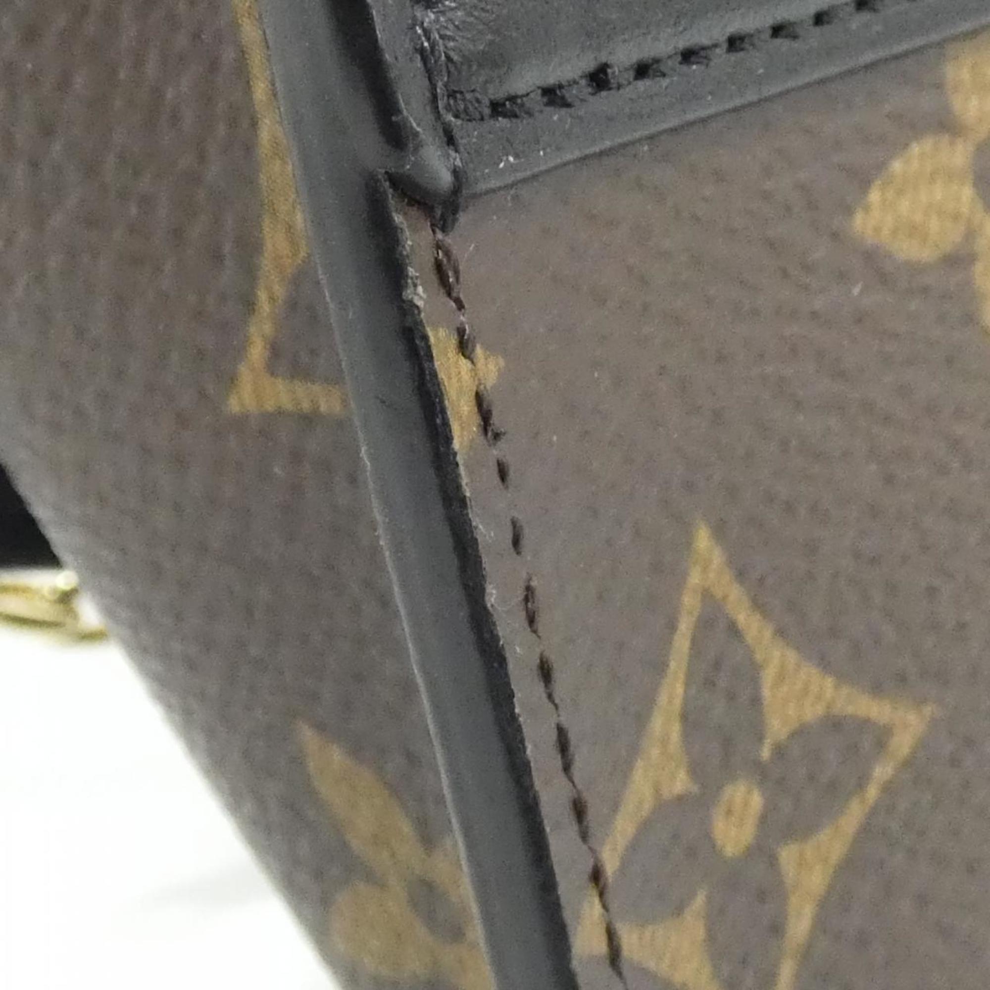 Louis Vuitton Brown Coated Canvas Leather Shoulder Bag