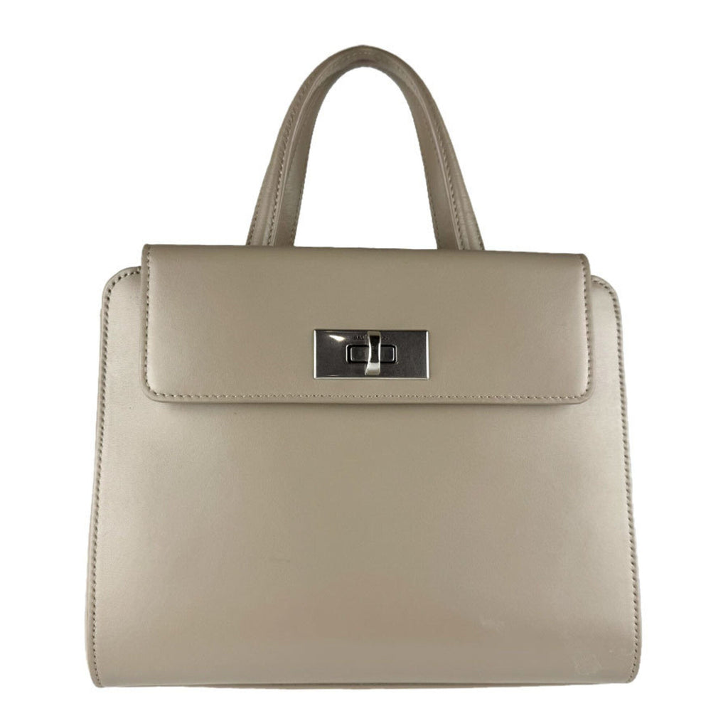 Balenciaga Grayish Leather Handbag Shoulder Bag Tote