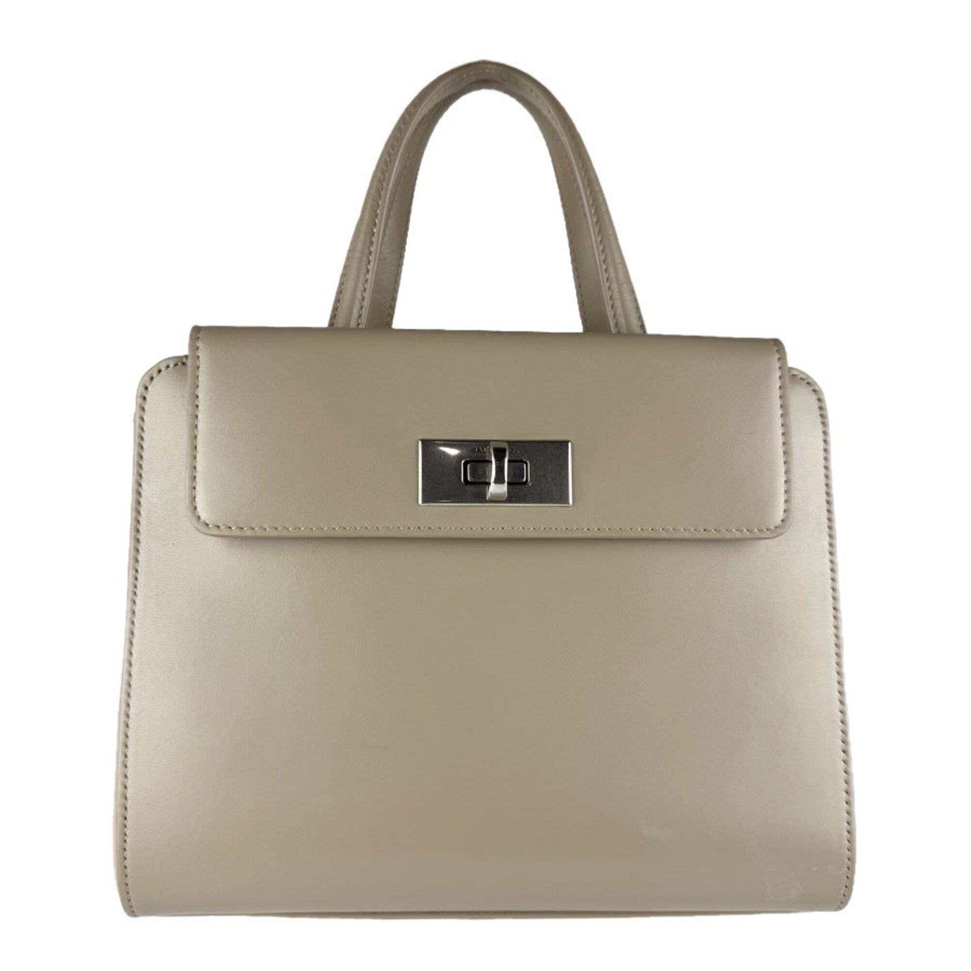 Balenciaga Grayish Leather Handbag Shoulder Bag Tote