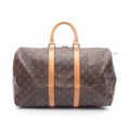 Louis Vuitton Brown Monogram Coated Canvas Leather Boston Bag Handbag