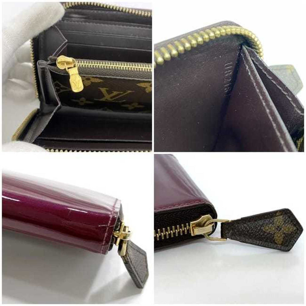 Louis Vuitton Amarante Bordeaux Brown Patent Leather Monogram Canvas Coin Purse/Coin Case