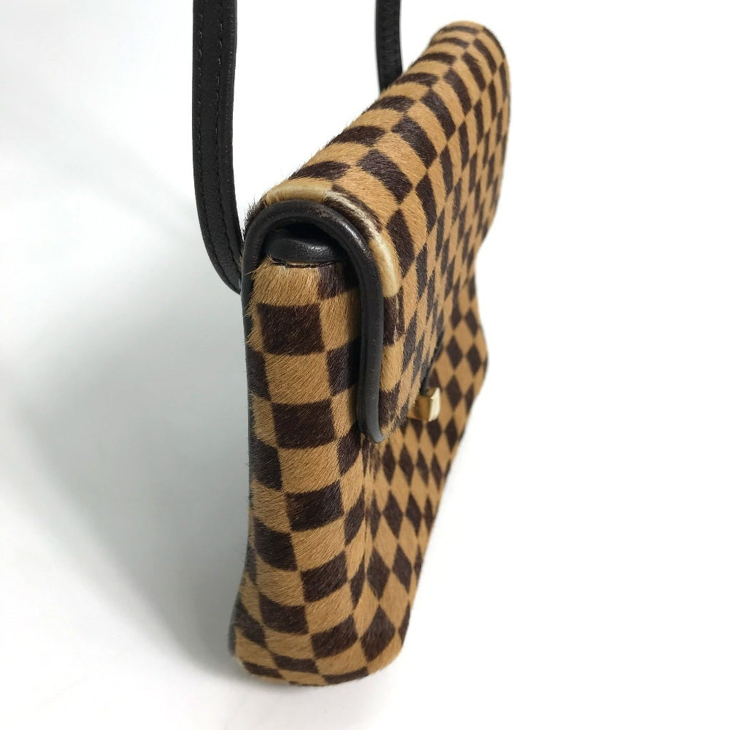 Louis Vuitton Brown Leather Pochette Shoulder Bag