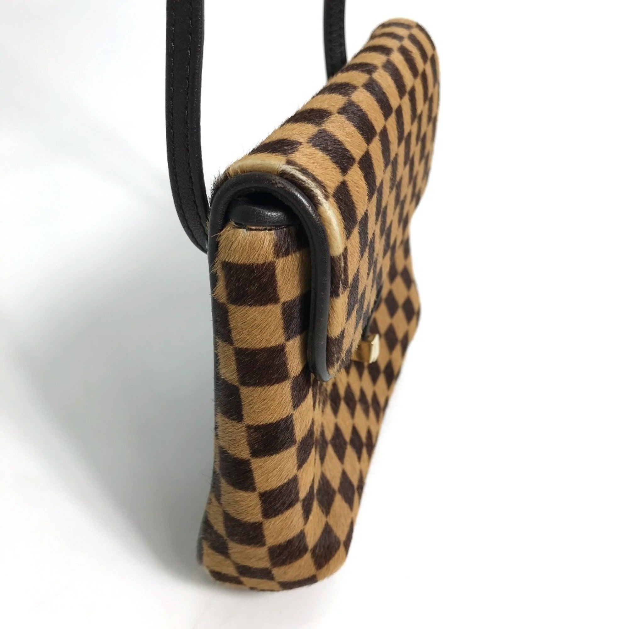 Louis Vuitton Brown Leather Pochette Shoulder Bag