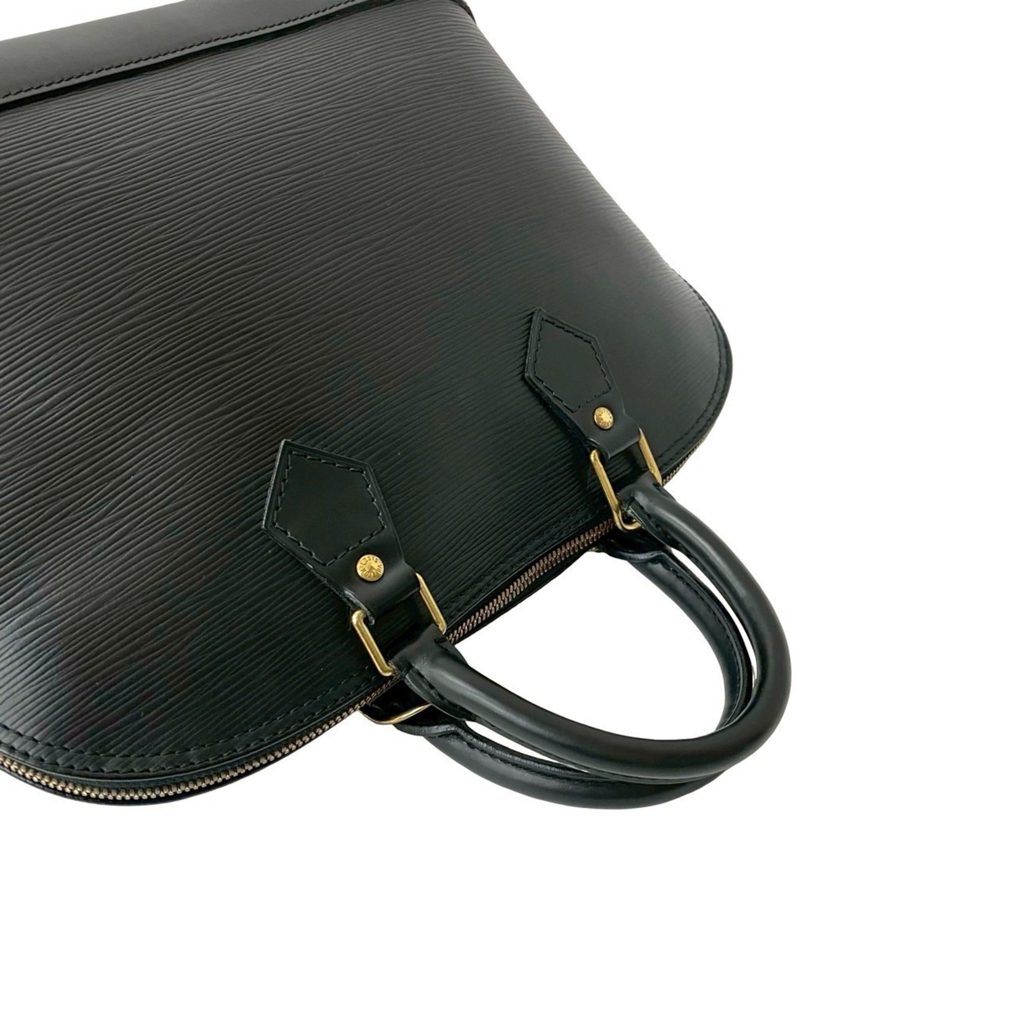 Louis Vuitton Black Epi Leather Boston Bag Handbag