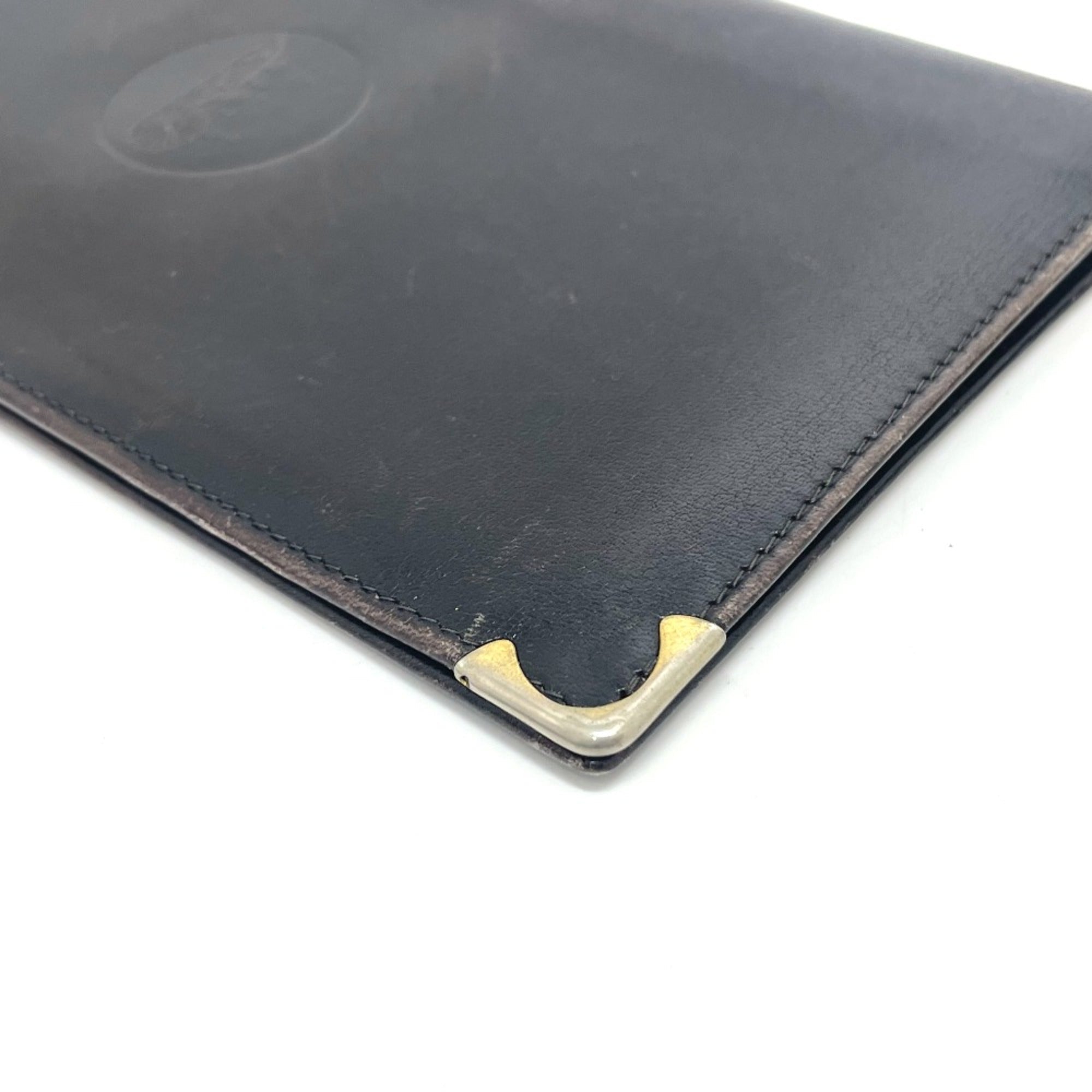 Celine Black Leather Long Wallet (Bi-Fold)