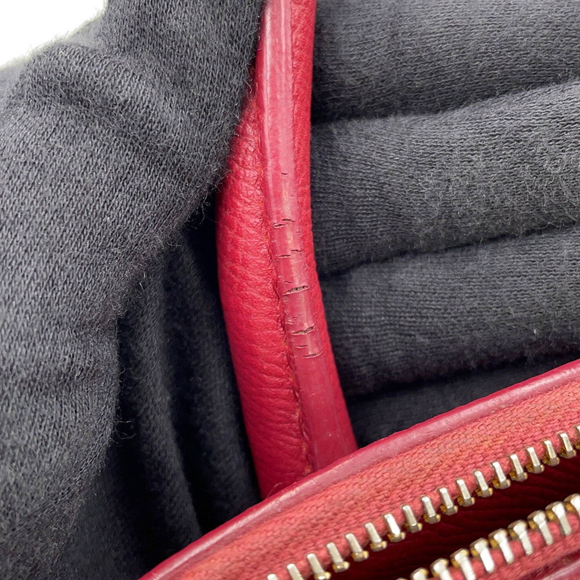 Balenciaga Red Color Leather Handbag Shoulder