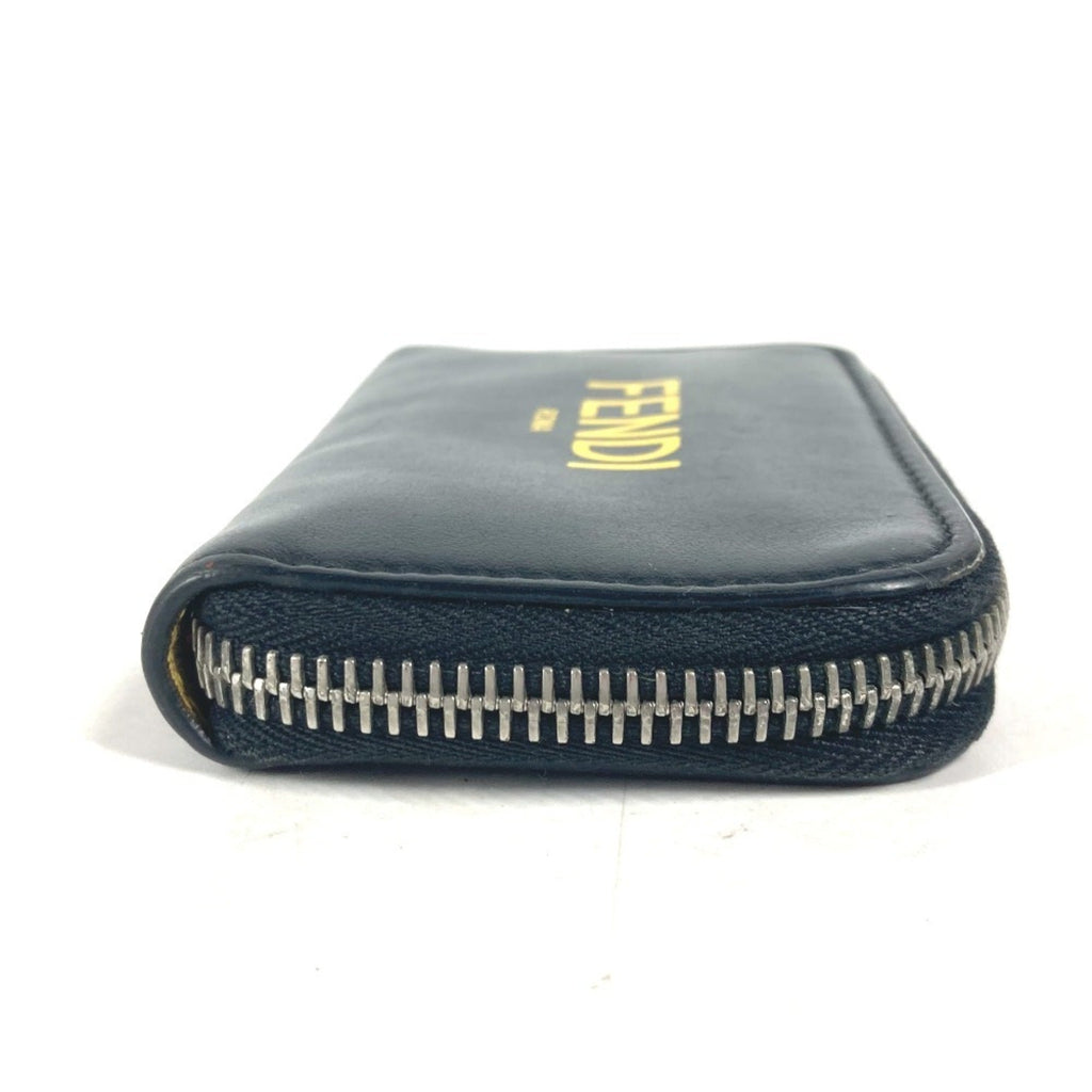 Fendi Black Yellow Leather Coin Purse/Coin Case