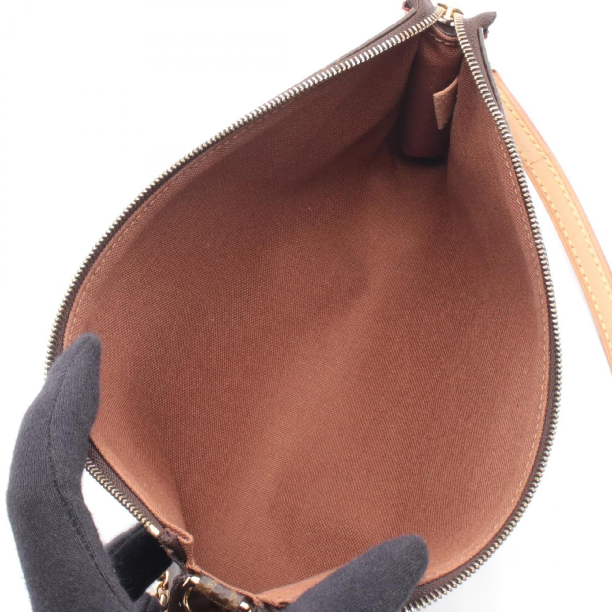 Louis Vuitton Brown Coated Canvas Leather Handbag