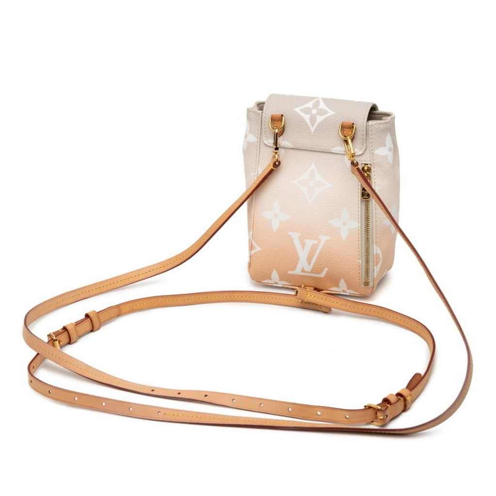 Louis Vuitton Gray Pink Pvc Leather Backpack