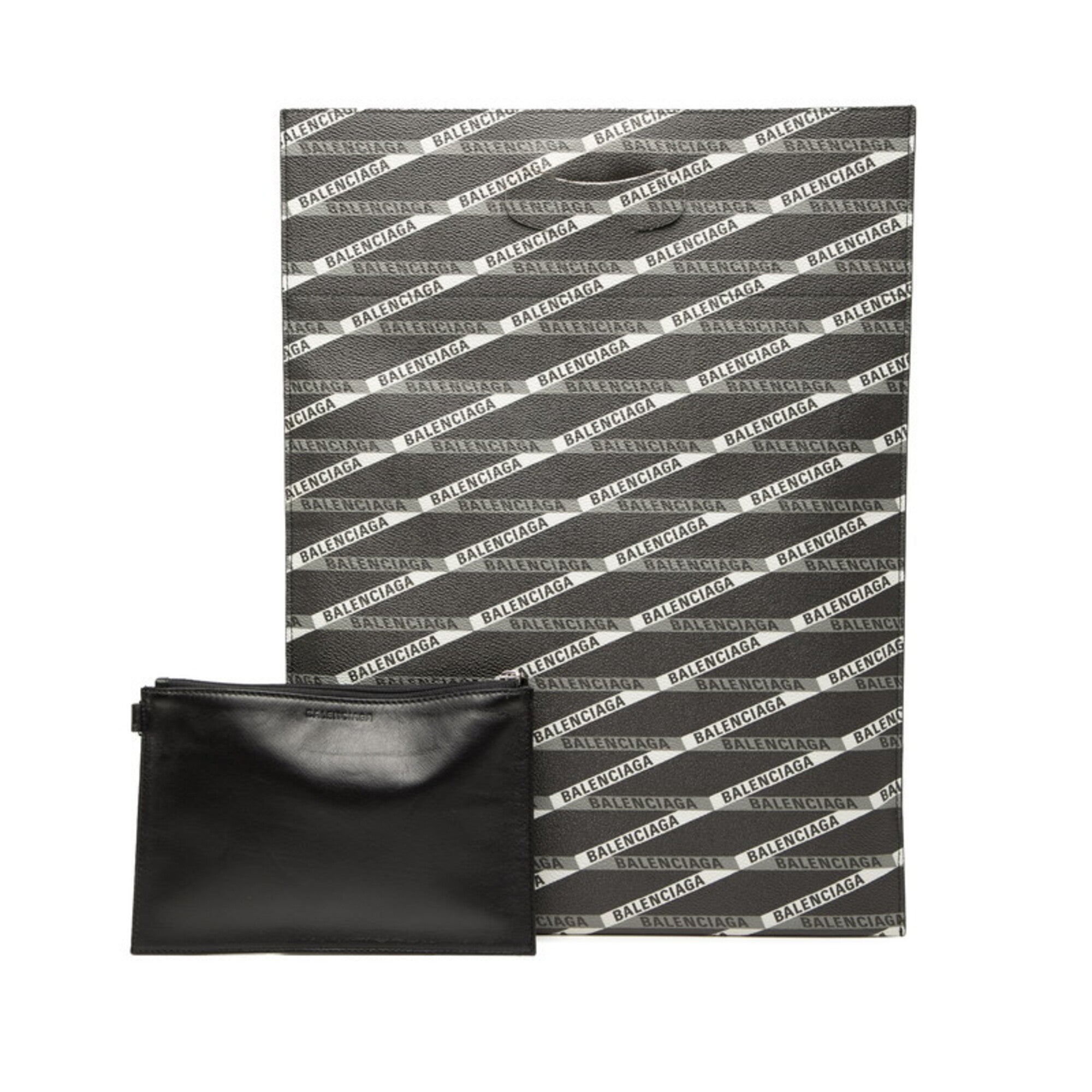 Balenciaga Black Multi-Color Pvc Clutch Bag Hand