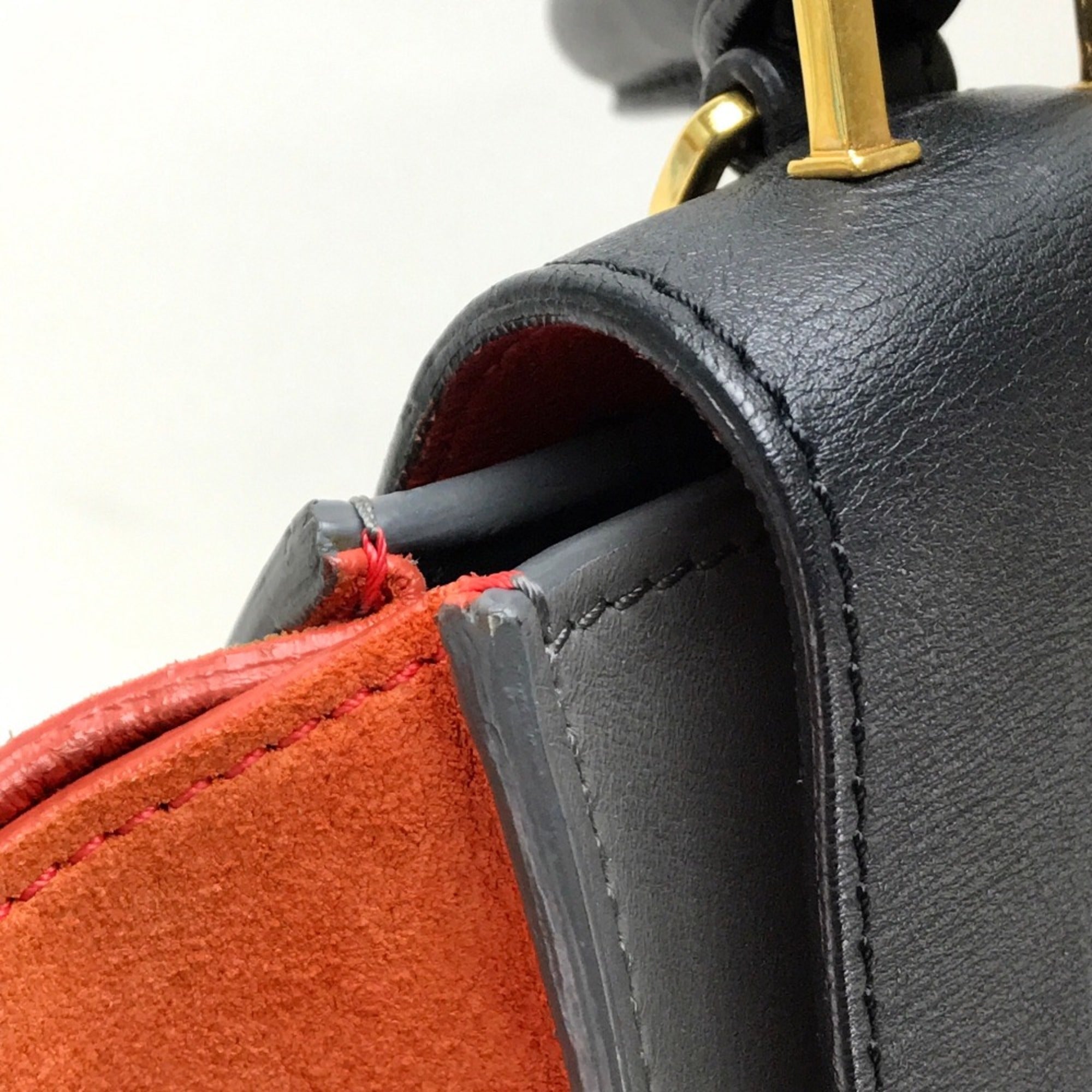 Celine Black Leather Shoulder Bag