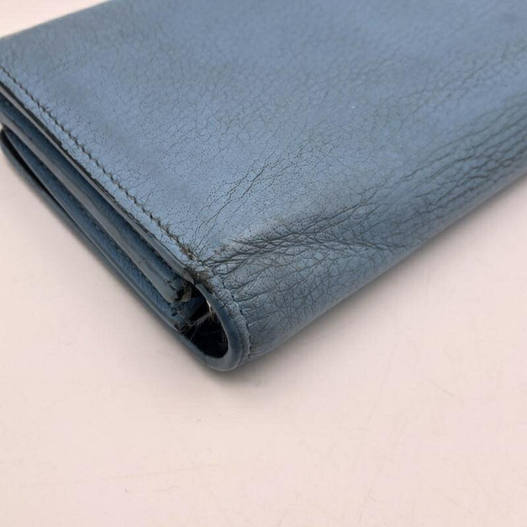 Balenciaga Light Blue Long Wallet (Bi-Fold)