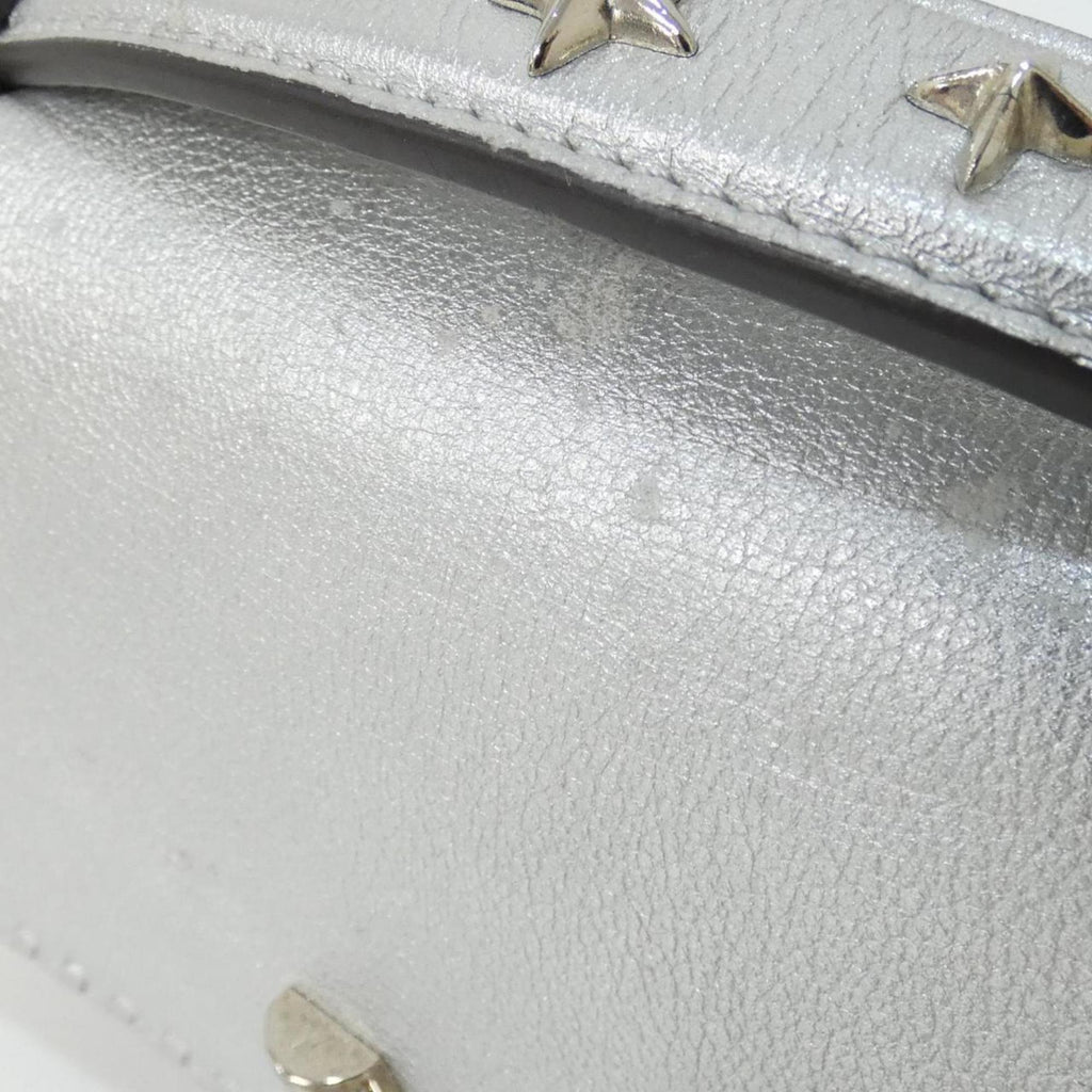 Louis Vuitton Silver Leather Handbag Shoulder Bag