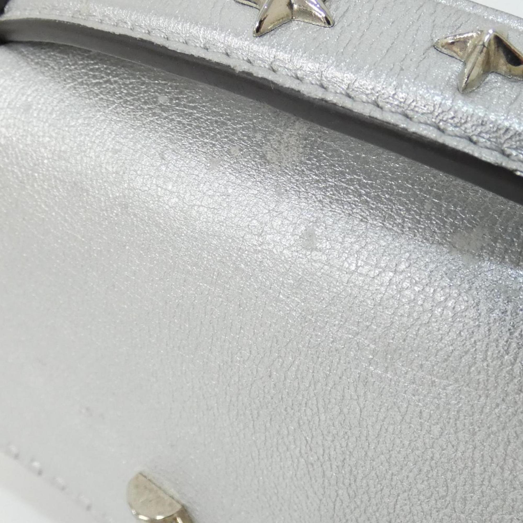 Louis Vuitton Silver Leather Handbag Shoulder Bag