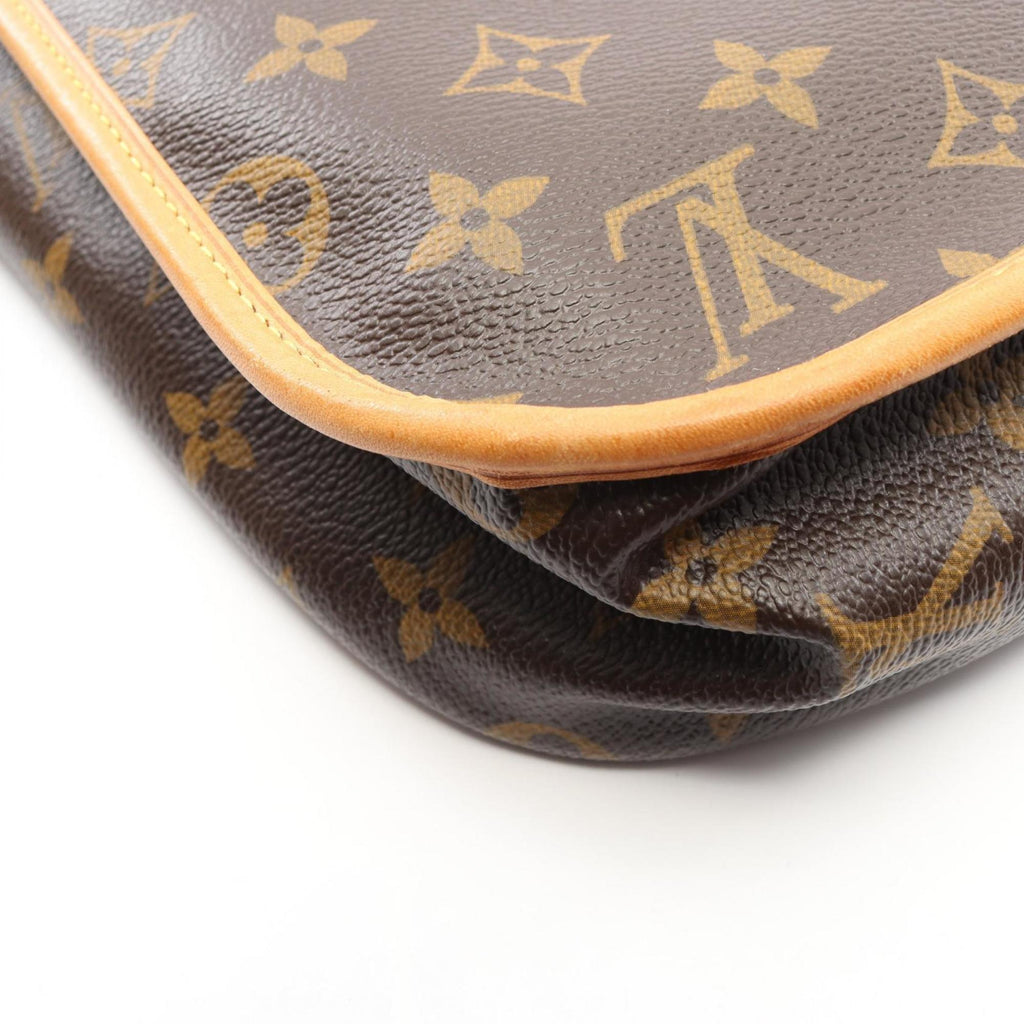 Louis Vuitton Brown Coated Canvas Monogram Leather Handbag Shoulder Bag
