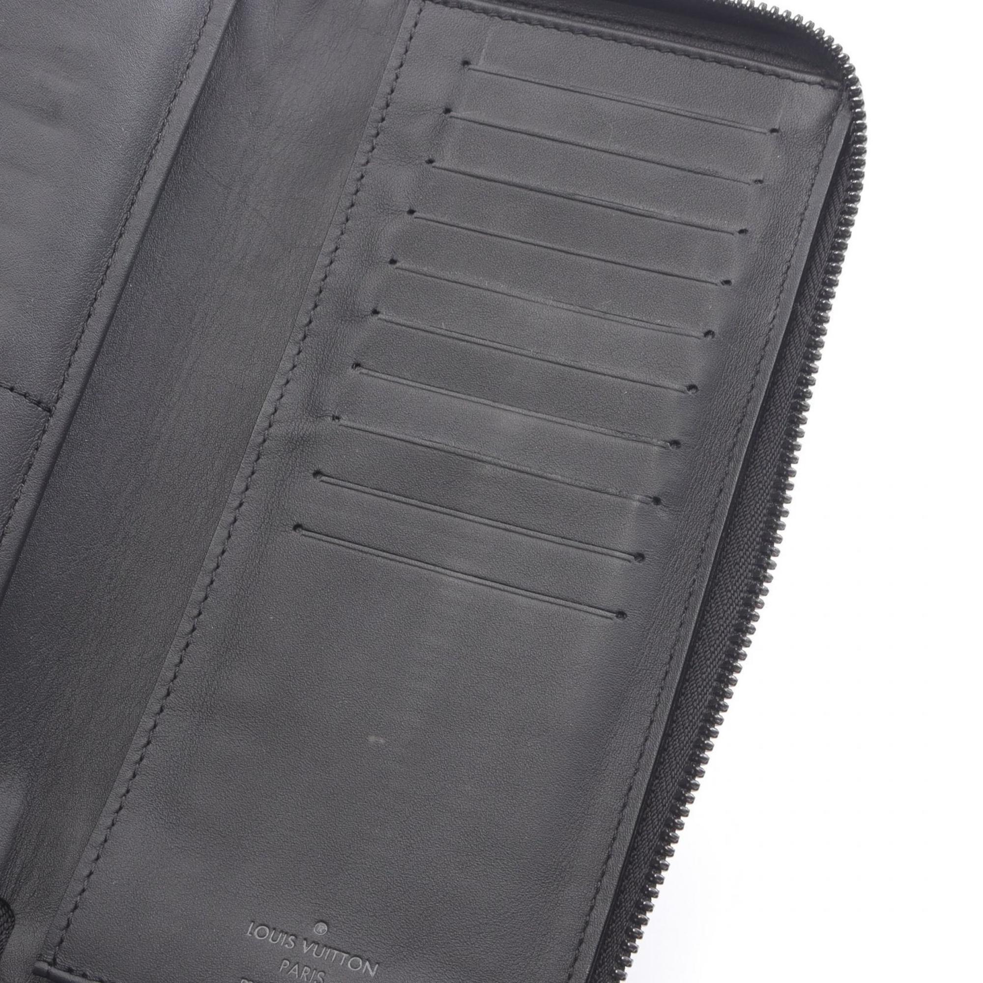Louis Vuitton Black Noir Leather Long Wallet