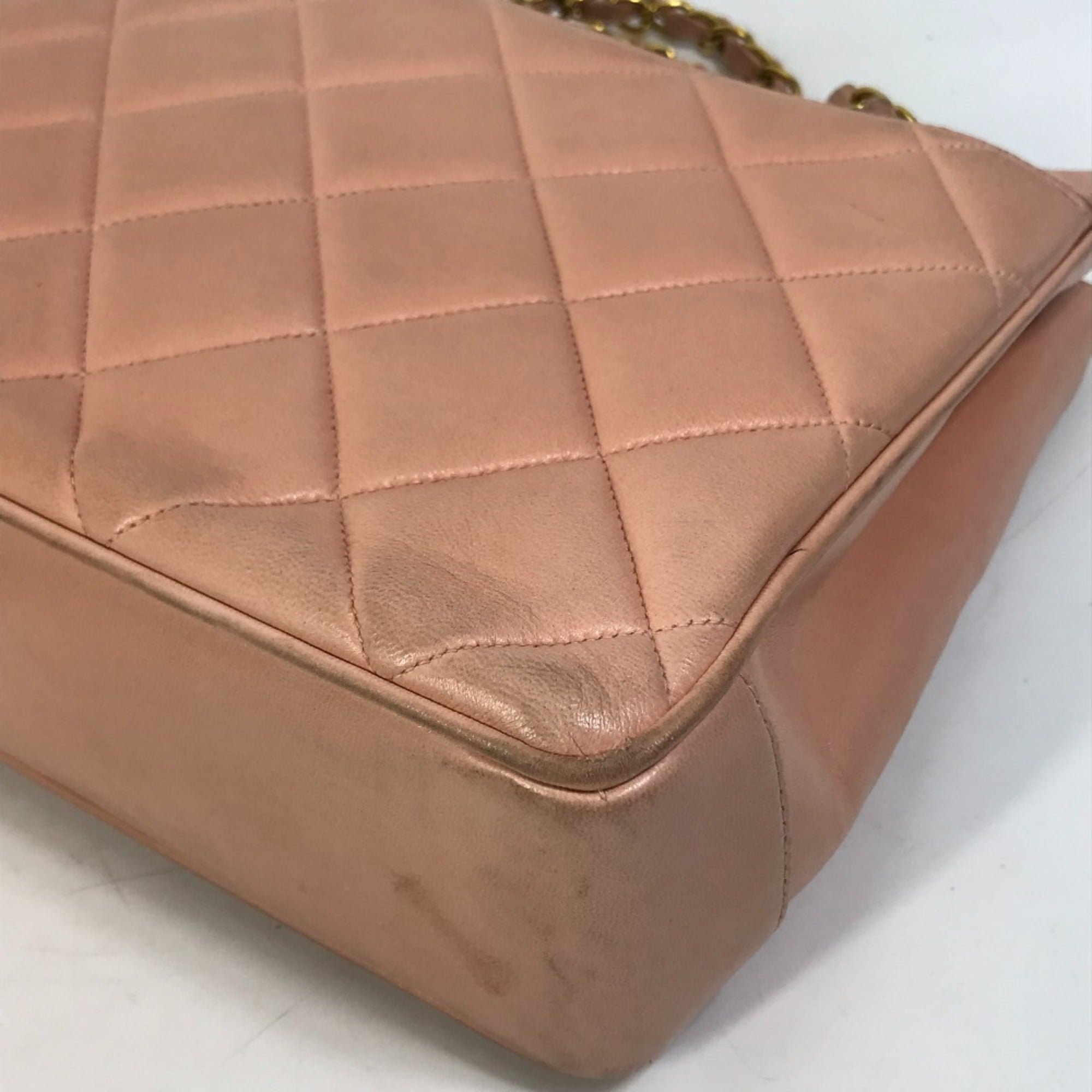 Chanel Pink Leather Shoulder Bag