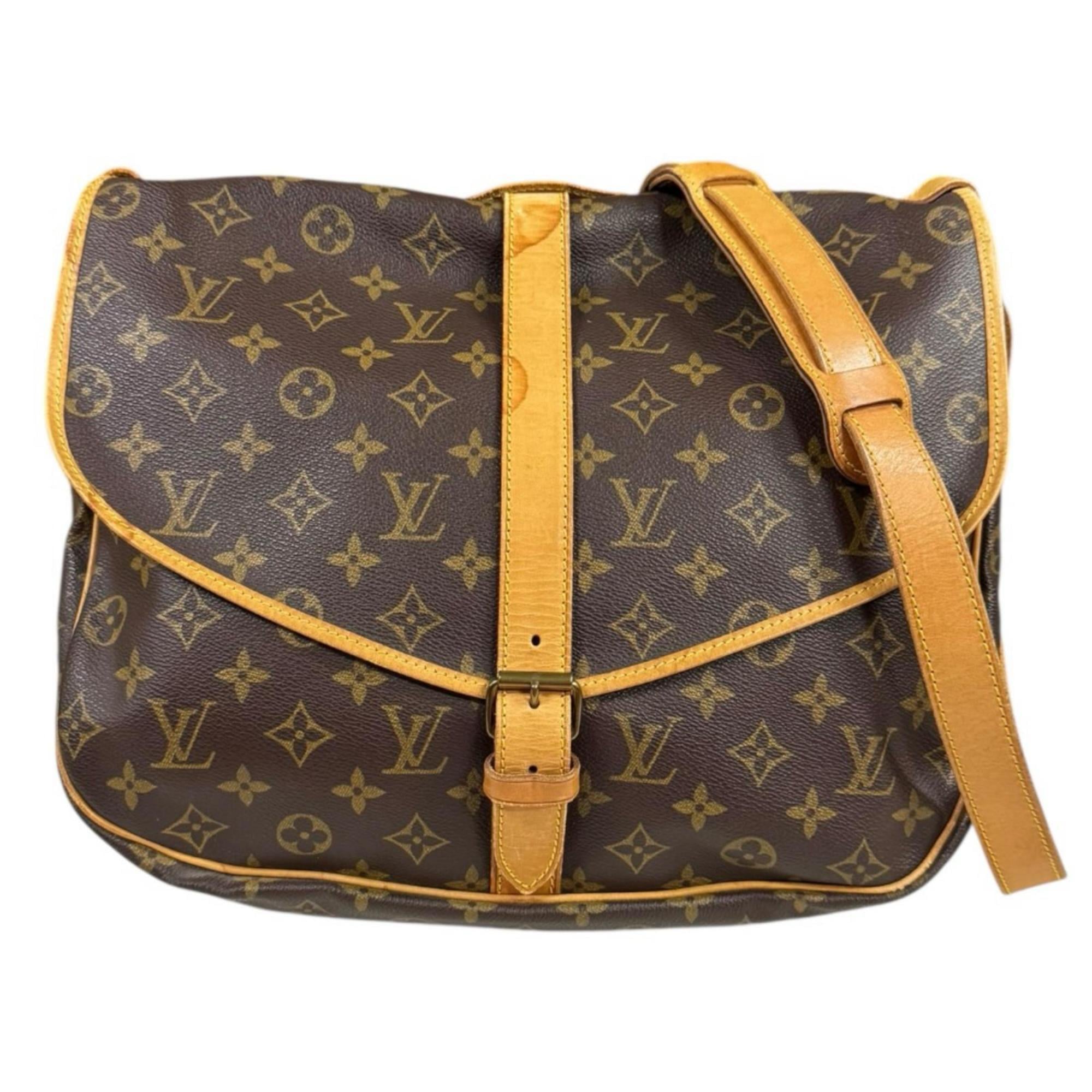 Louis Vuitton Brown Monogram Canvas Shoulder Bag