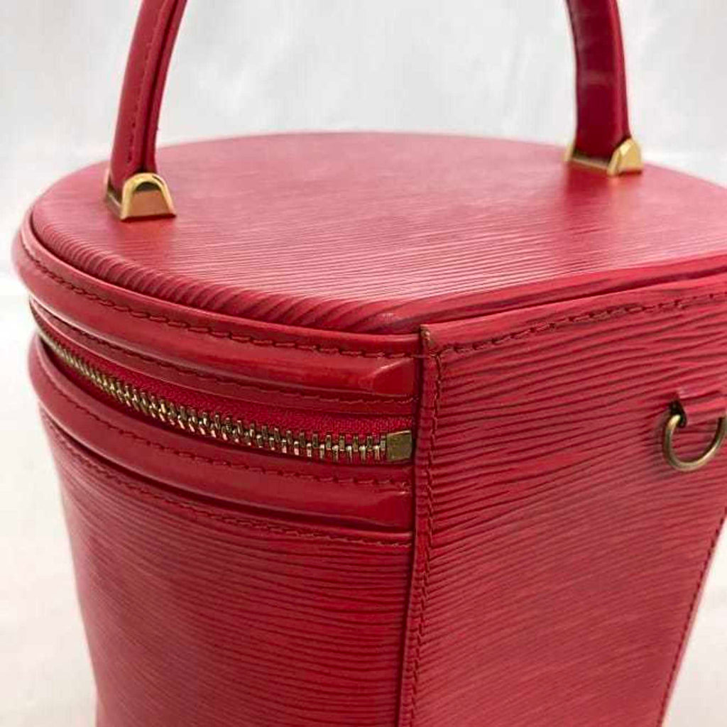 Louis Vuitton Castilian Red Epi Leather Handbag Vanity Bag