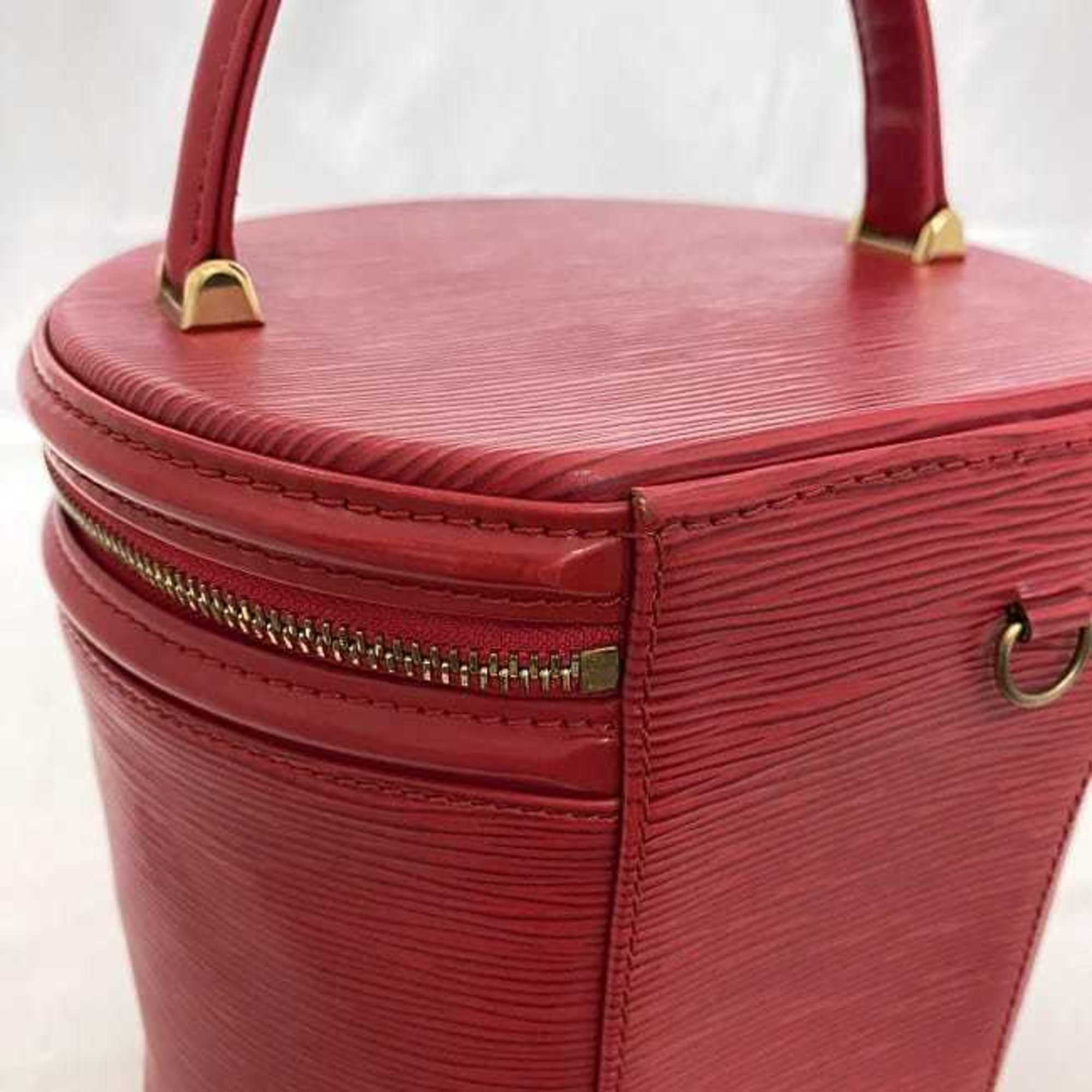 Louis Vuitton Castilian Red Epi Leather Handbag Vanity Bag