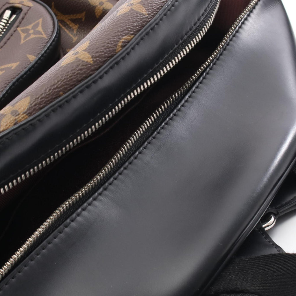 Louis Vuitton Black Brown Monogram Macassar Coated Canvas Leather Backpack