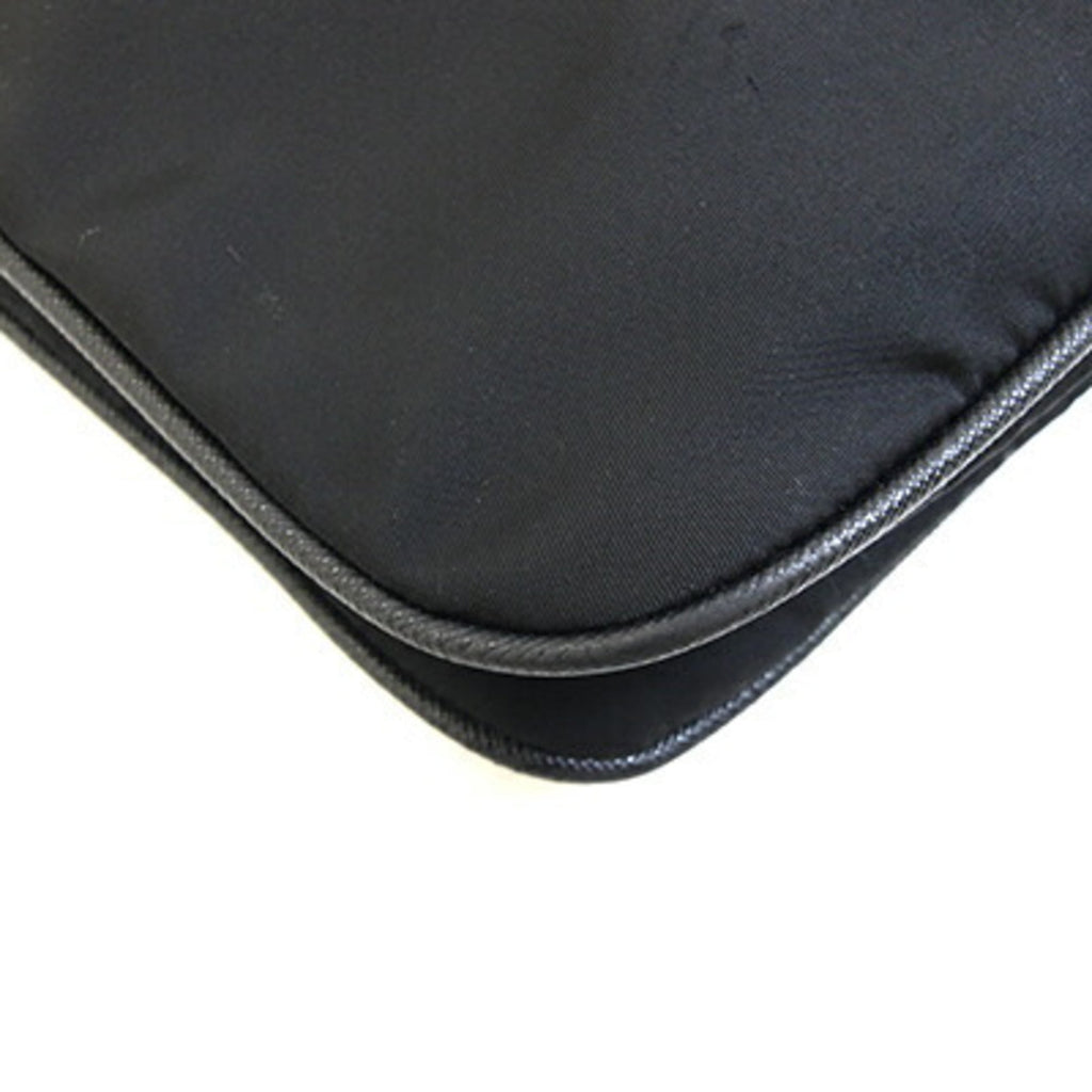 Prada Black Nylon Leather Shoulder Bag
