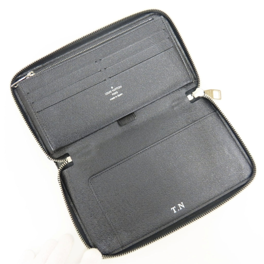 Louis Vuitton Black Gray Damier Graphite Leather Long Wallet