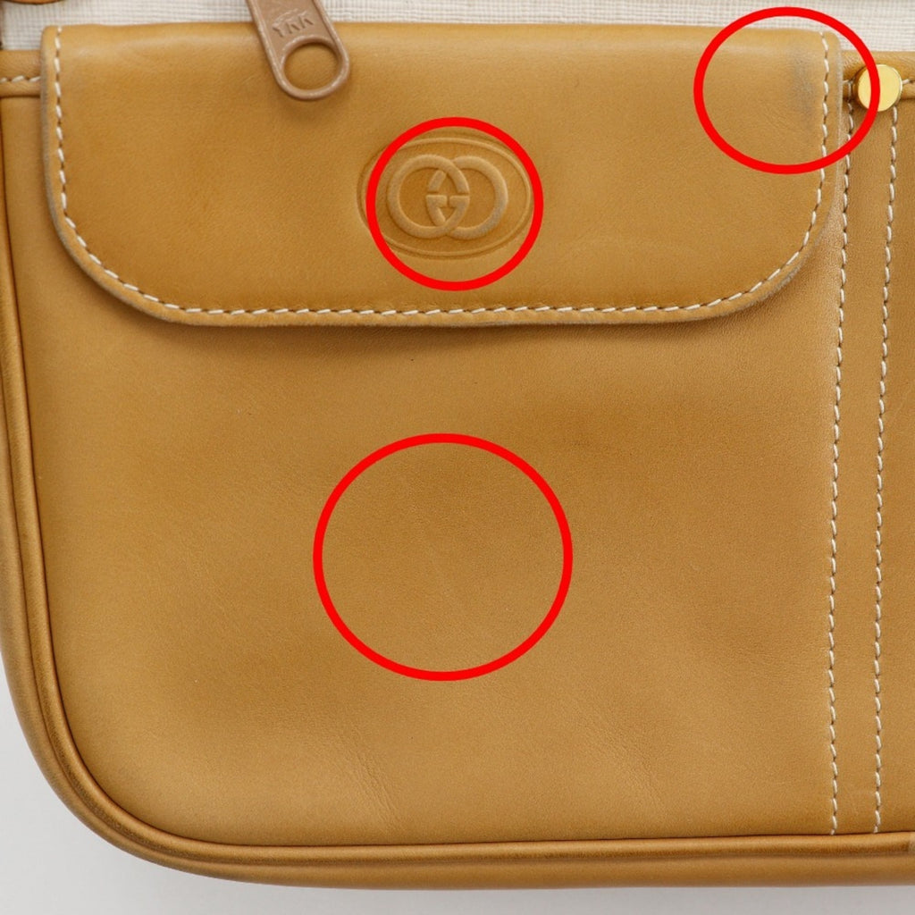 Gucci Beige Leather Shoulder Bag (Pre-Owned)