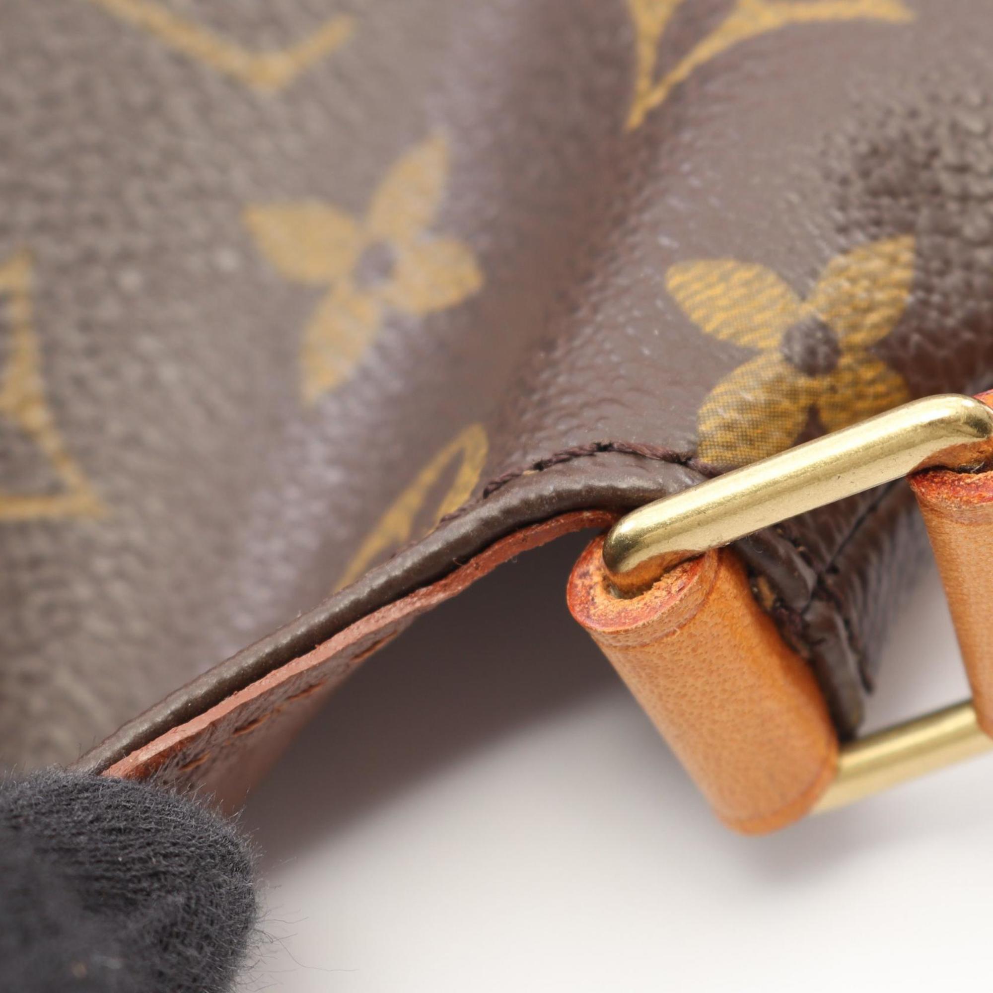Louis Vuitton Monogram Brown Coated Canvas Leather Shoulder Bag