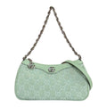 Gucci Green Pale Green Denim Shoulder Bag (Pre-Owned)