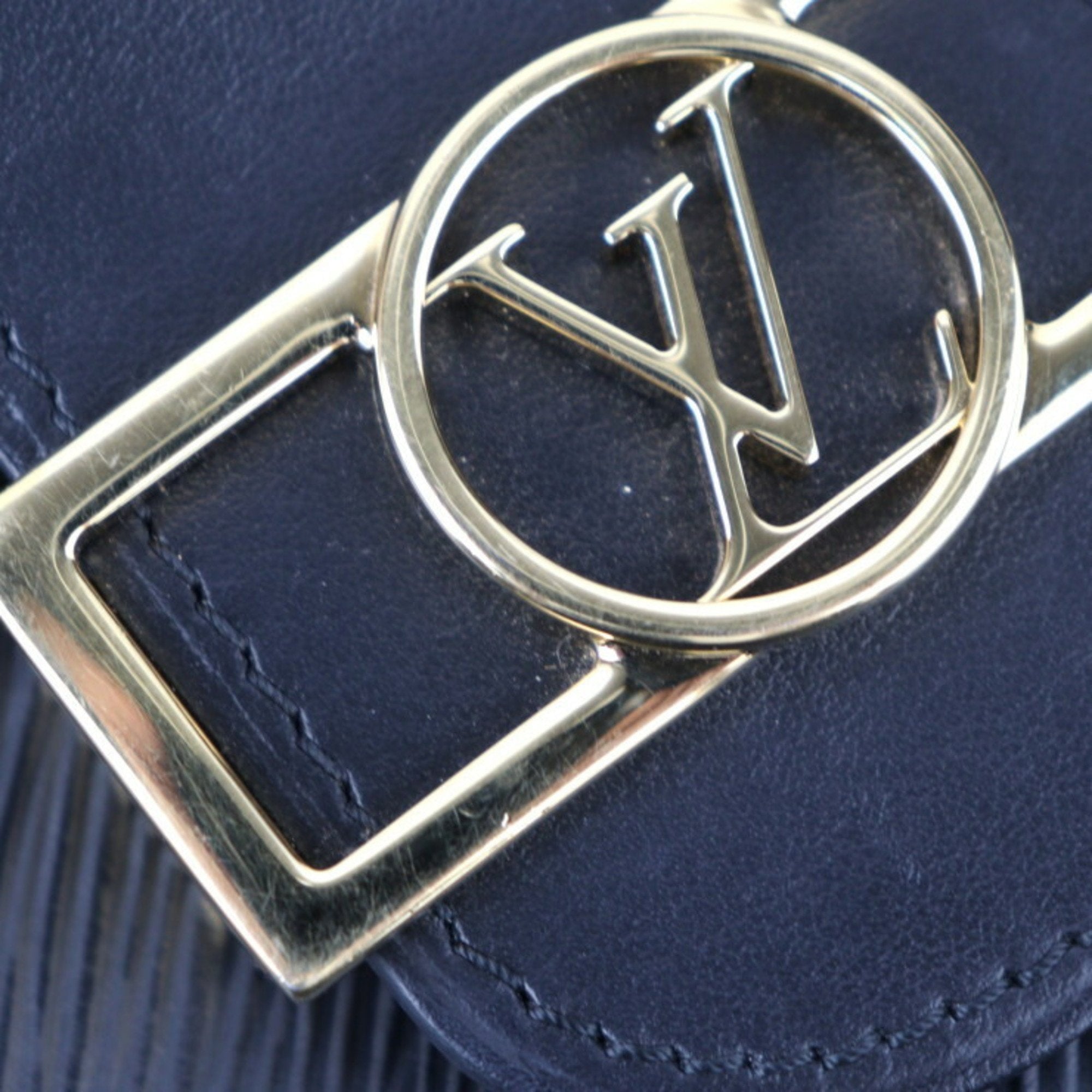 Louis Vuitton Black Leather Pochette Shoulder Bag