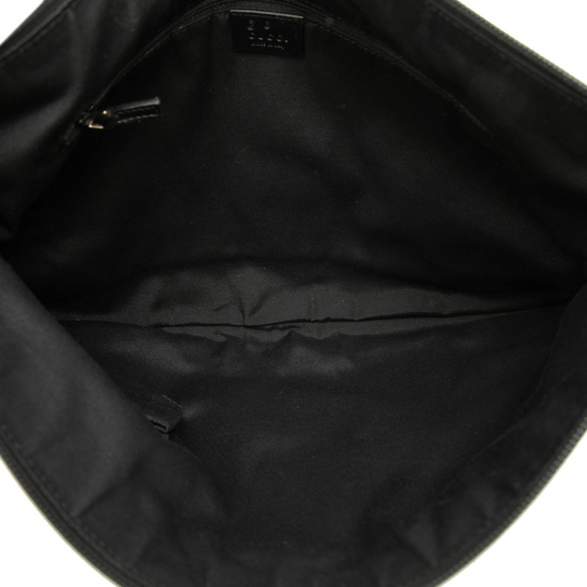 Gucci Black Canvas Leather Shoulder Bag (Pre-Owned)